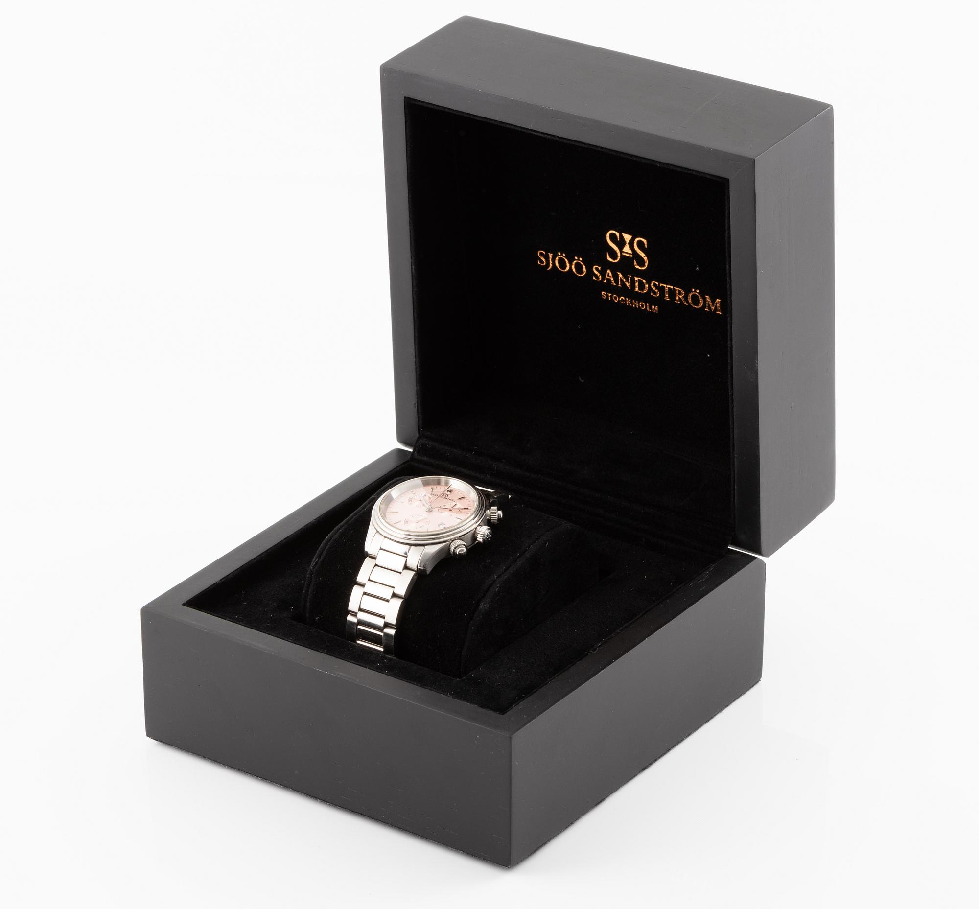 Sjöö Sandström, Royal Steel Lady Chronograph, kronograf, armbandsur, 35,5 mm.