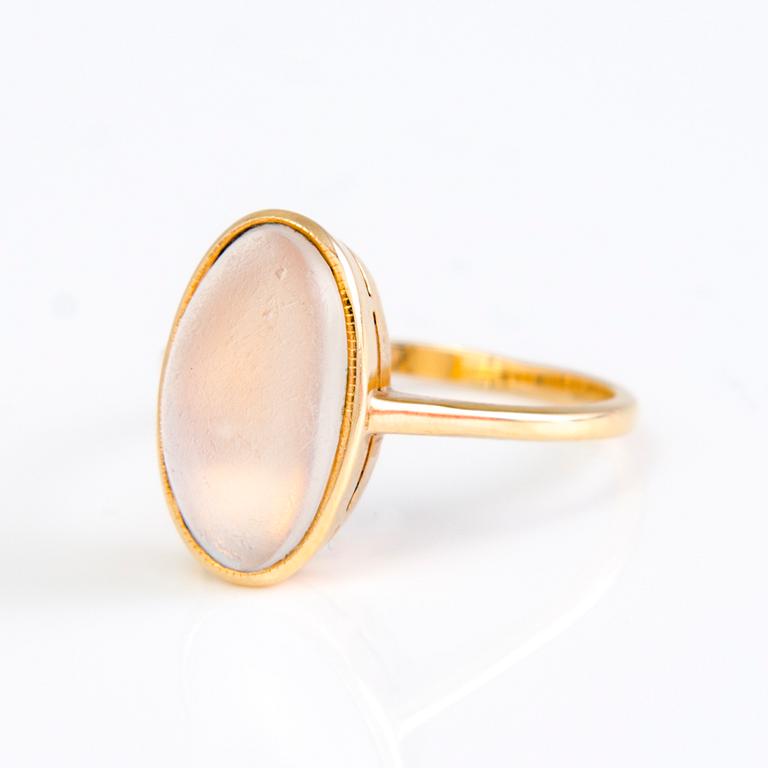 SORMUS, 14K kultaa, kuukivi.