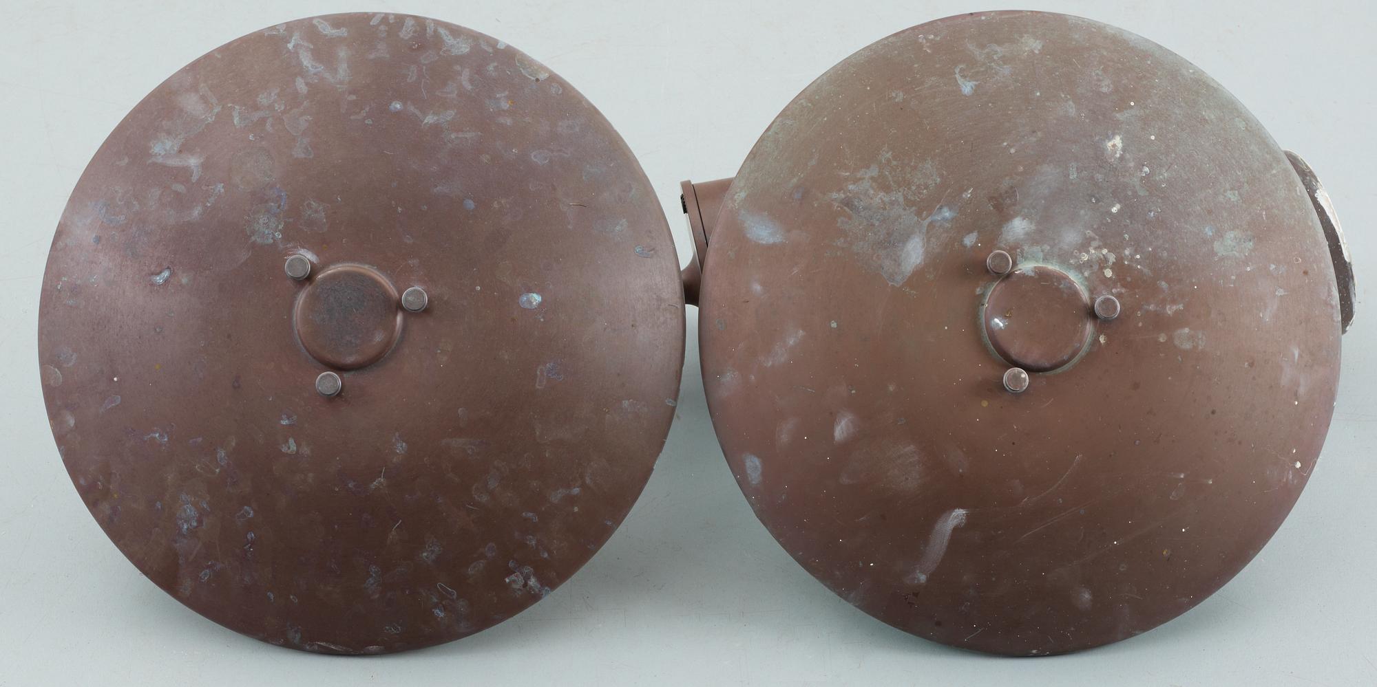 POUL HENNINGSEN, ytterbelysning för vägg, ett par, "Modell PH",  Louis Poulsen, Danmark.