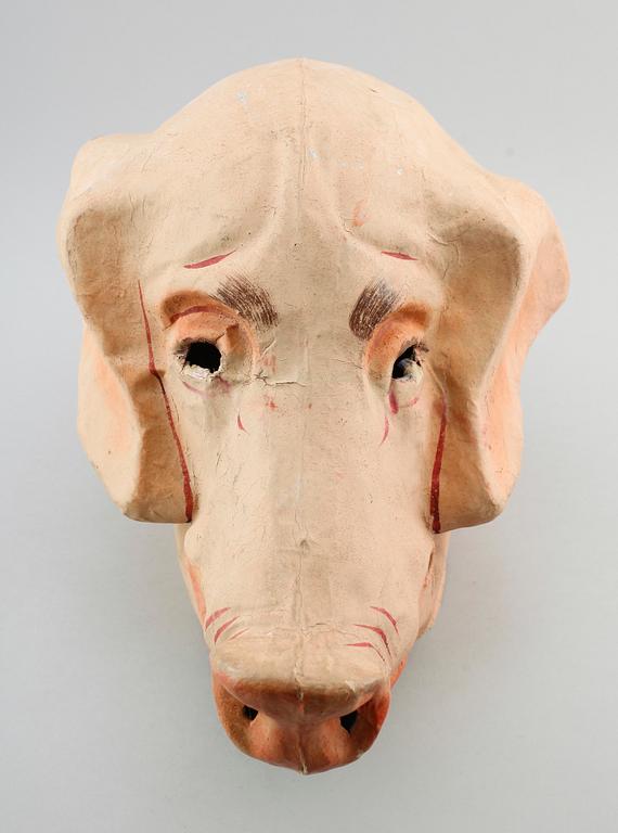 MASK, papier mache, 1900-talets första hälft.