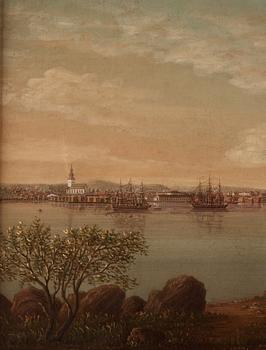 Albert Blombergsson, Vy över Hudiksvall från sydöst.