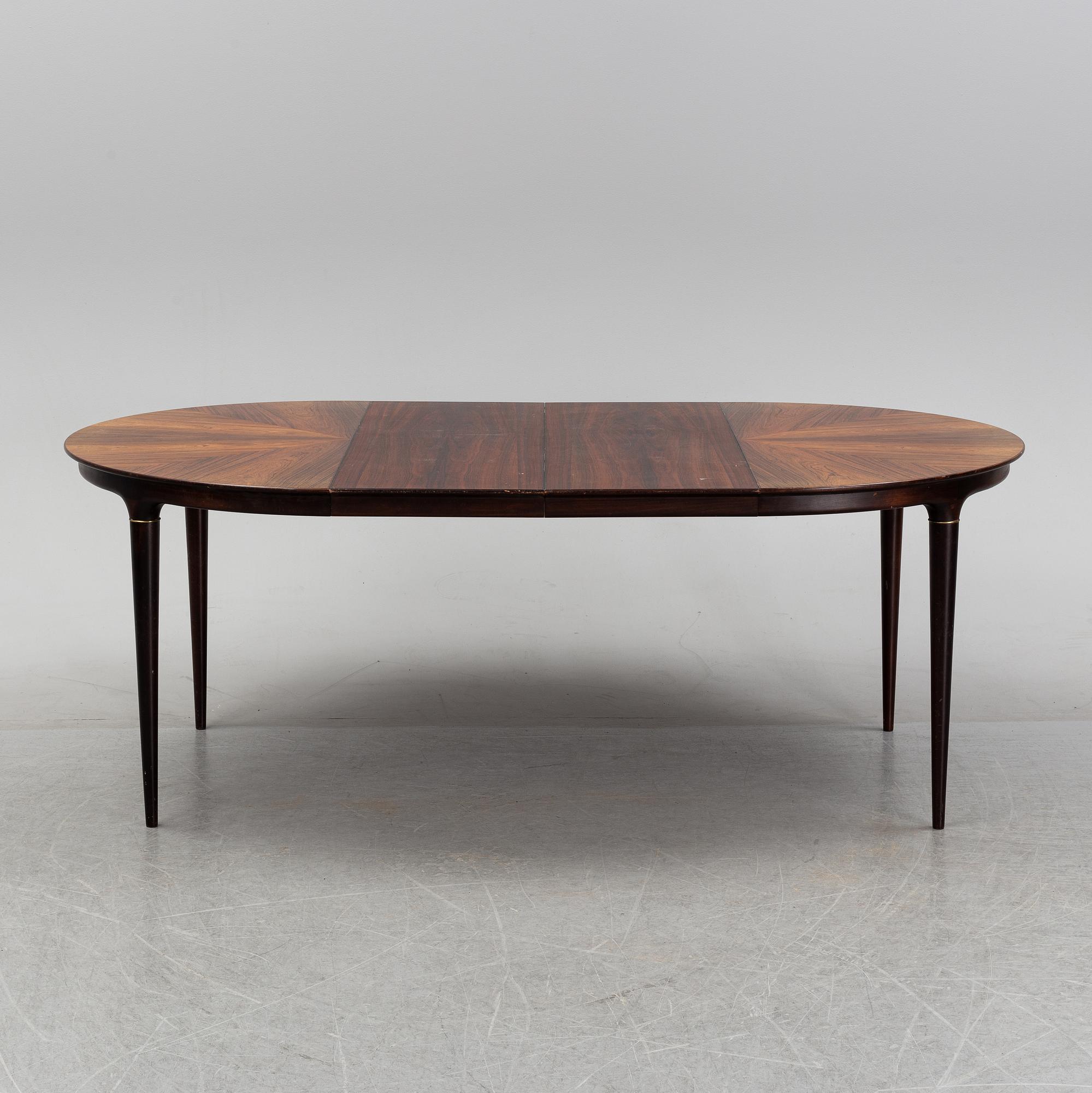A 7 piece dining group by Svante Skogh, Seffle Möbelfabrik, Säffle, 1950's/60's.
