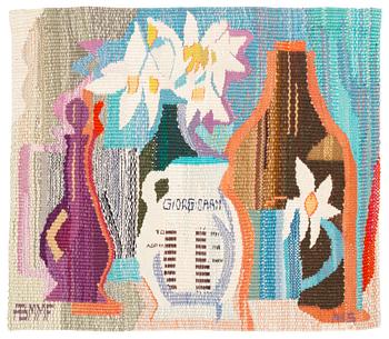 120. Anna Kollberg Sterner, a textile, "Armaniflaskor", tapestry weave, signerad AB MMF AKS.