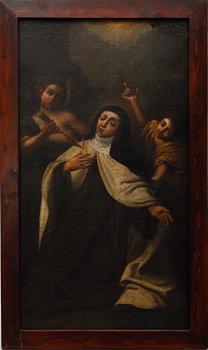 OKÄND KONSTNÄR, olja på duk, uppfodrad, 1600-/1700-tal.