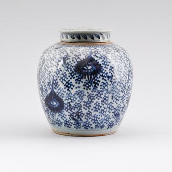 BOJAN med lock, porslin, Kina, 1700-/1800-tal.