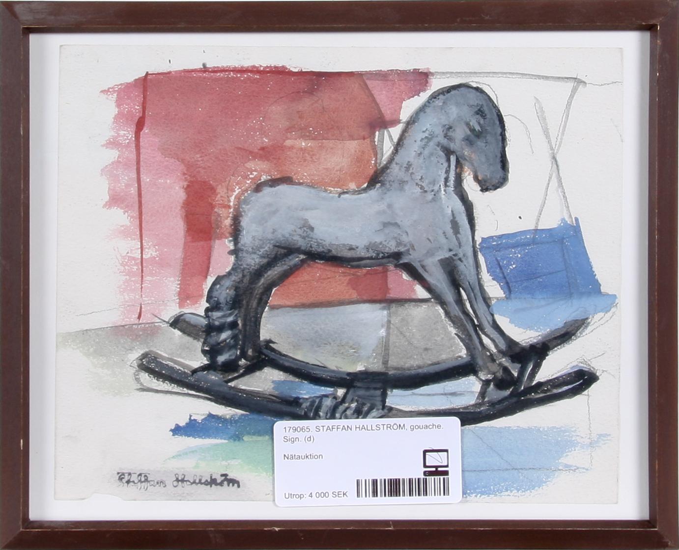 STAFFAN HALLSTRÖM, gouache. Sign.