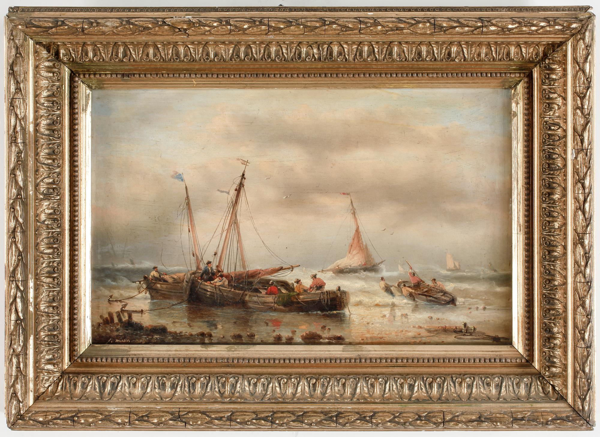 FRANCOIS ETIENNE MUSIN, olja på pannå, signerad.