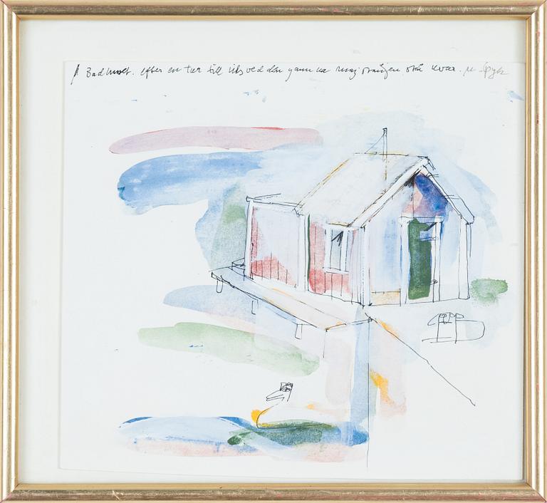 Madeleine Pyk, blandteknik, signerad.