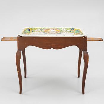 A Swedish rococo tea table with an associated top, 18th and 20th century.