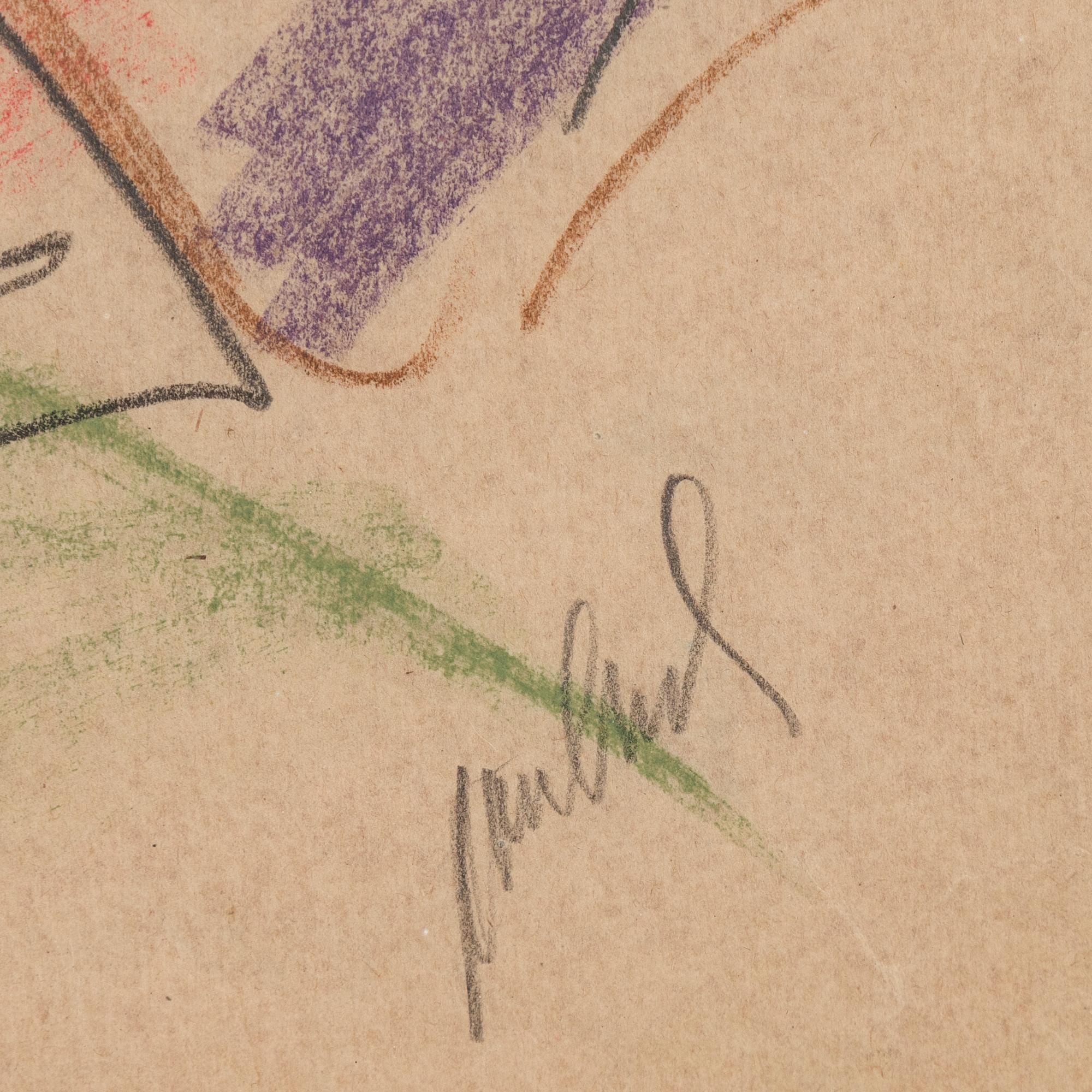 John Jon-And, pastel, signed.