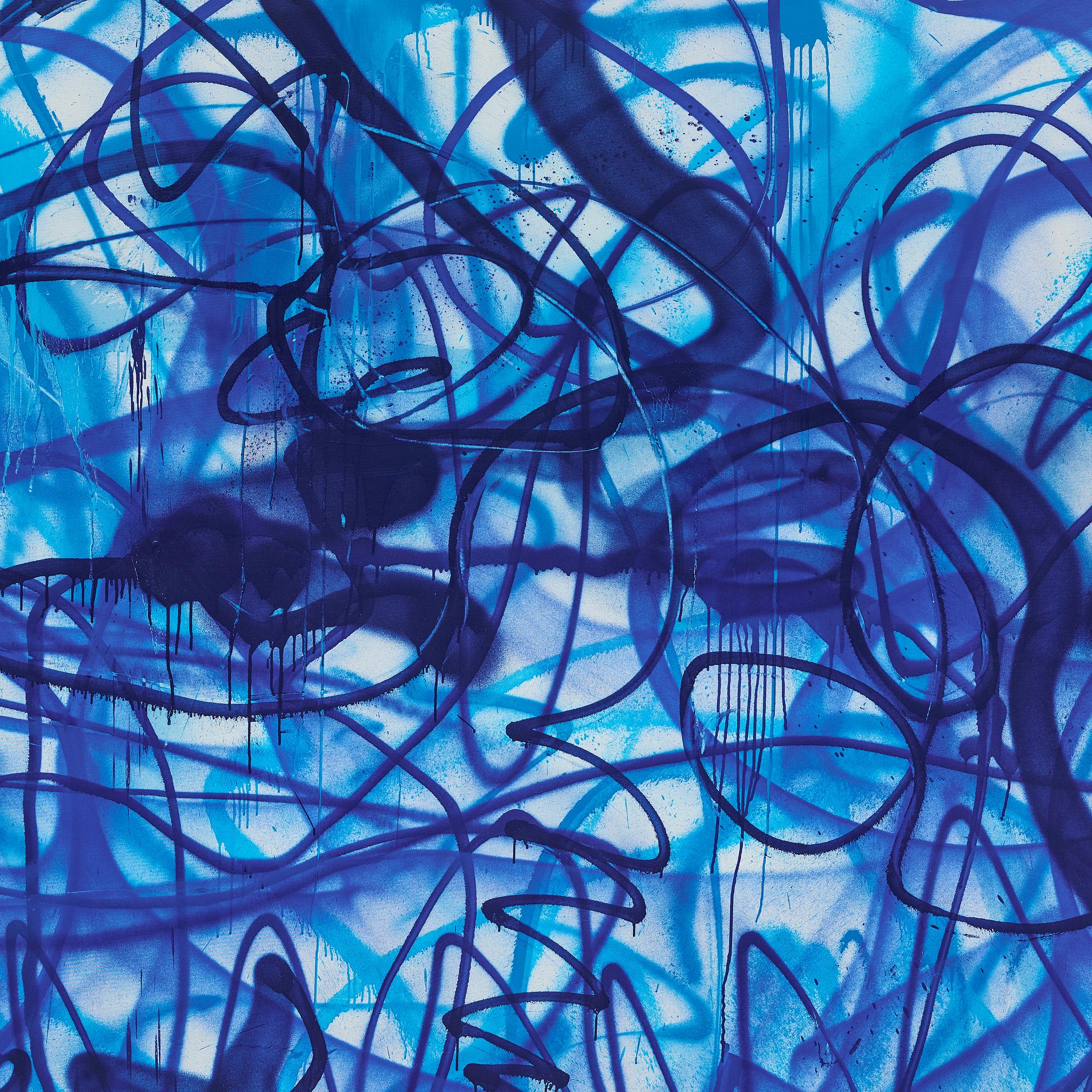 MAGNUS "NUG" GUSTAFSSON, sprayfärg på duk, signerad a tergo.