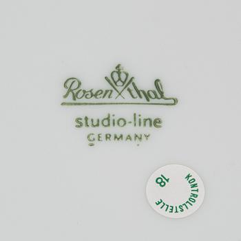 Two platinum dipped 'Vibrations' porcelain vases, Rosenthal Studio-Line.