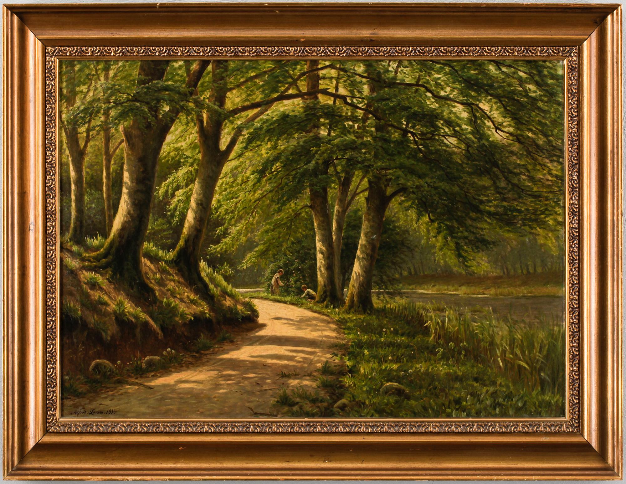 ADOLPH ALFRED LARSEN, olja på duk, signerad och daterad 1914.