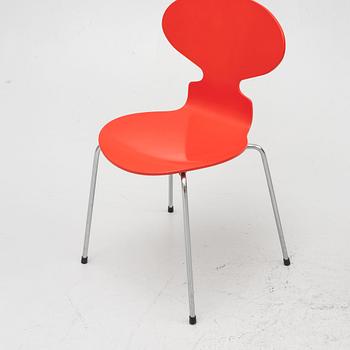 Arne Jacobsen, three 'Ant' chairs, Fritz Hansen, Denmark, 1989.