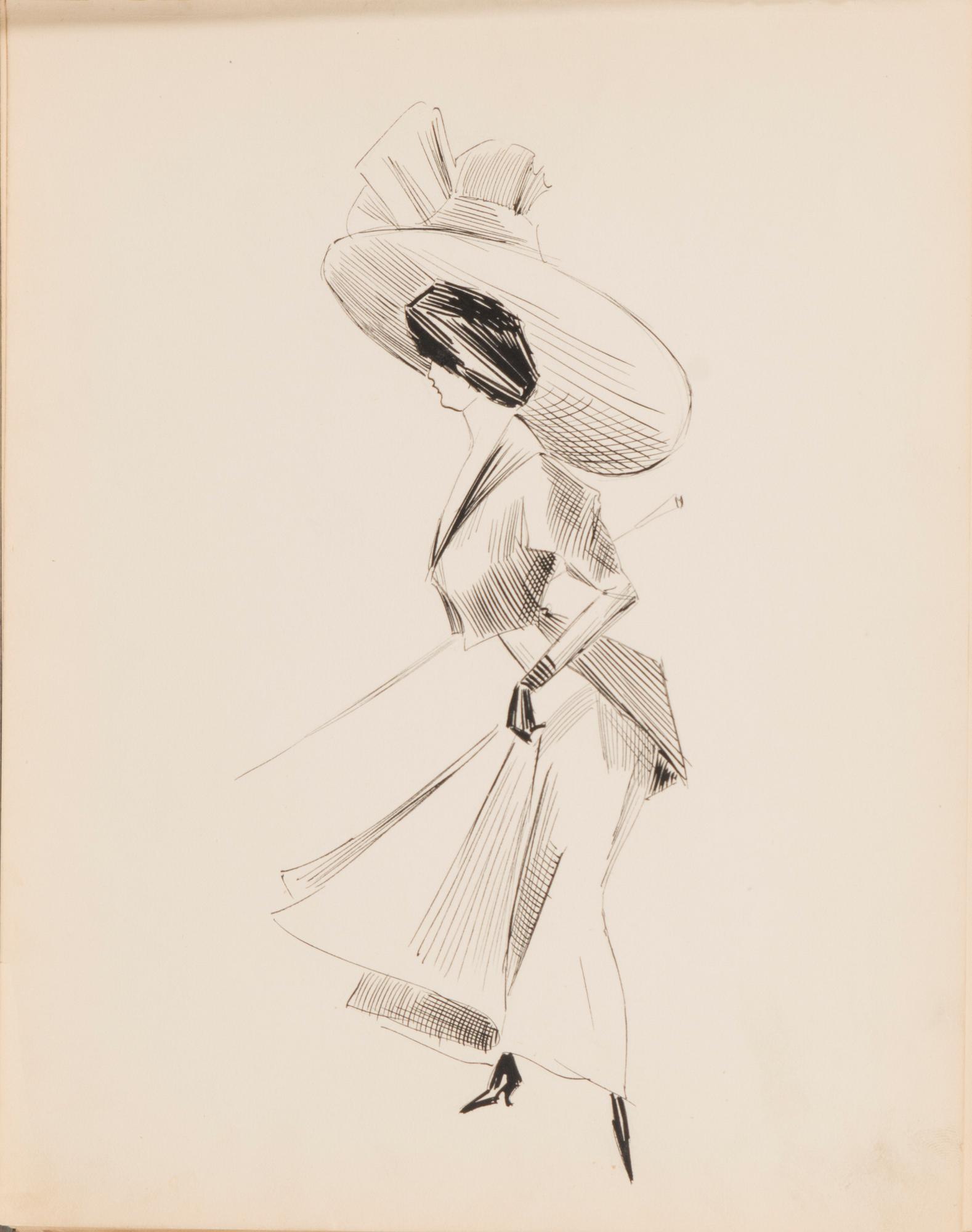 CARL JENSEN-CARLÉN, a scetch book with drawings, mixed media, 27 pages, partially signed C.C.