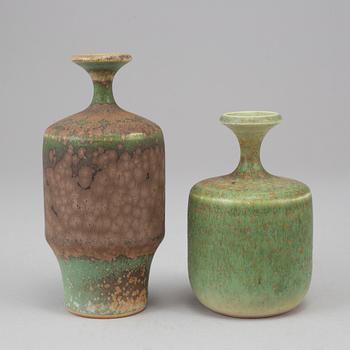 ROLF PALM, a set of four stoneware vases, Mölle, Sweden.