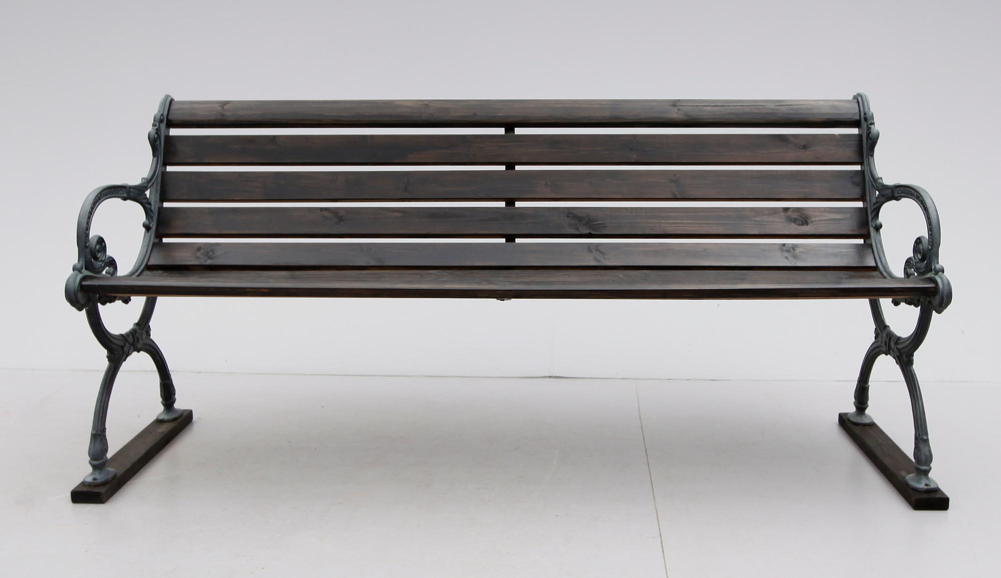 TRÄDGÅRDSSOFFA, 1900-talets första hälft, gjutjärn, Skoglund & Olson, Gefle.