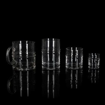 Timo Sarpaneva, a 91-piece "Droprping" glass service, Iittala, Finland.