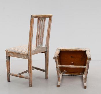 STOLAR, 1 par, sengustavianska, omkring år 1800.