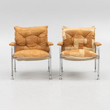 Armchairs, a pair, Sweden, 1970s/80s.