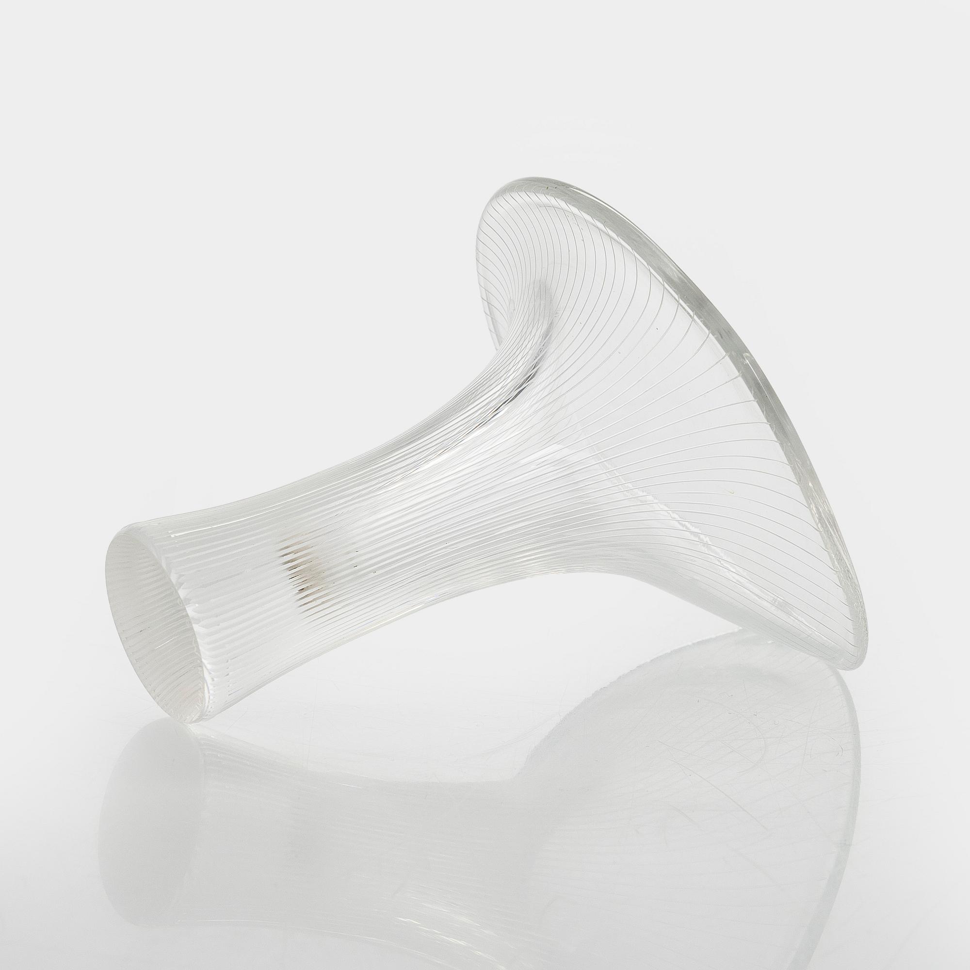 Tapio Wirkkala, a 'Chanterelle' glass vase, signed Tapio Wirkkala Iittala.