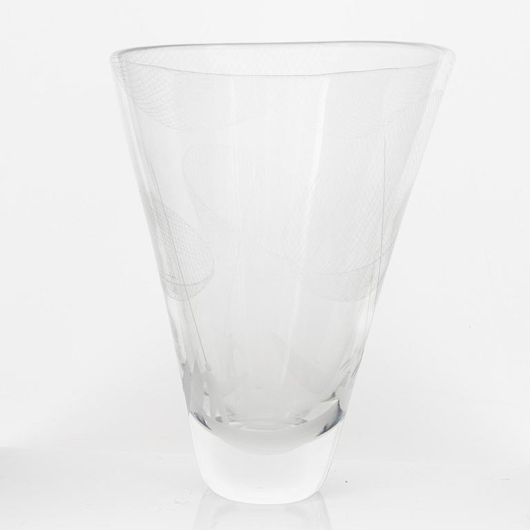 Vicke Lindstrand, a glass vase, Kosta, Sweden, 1950's/60's.