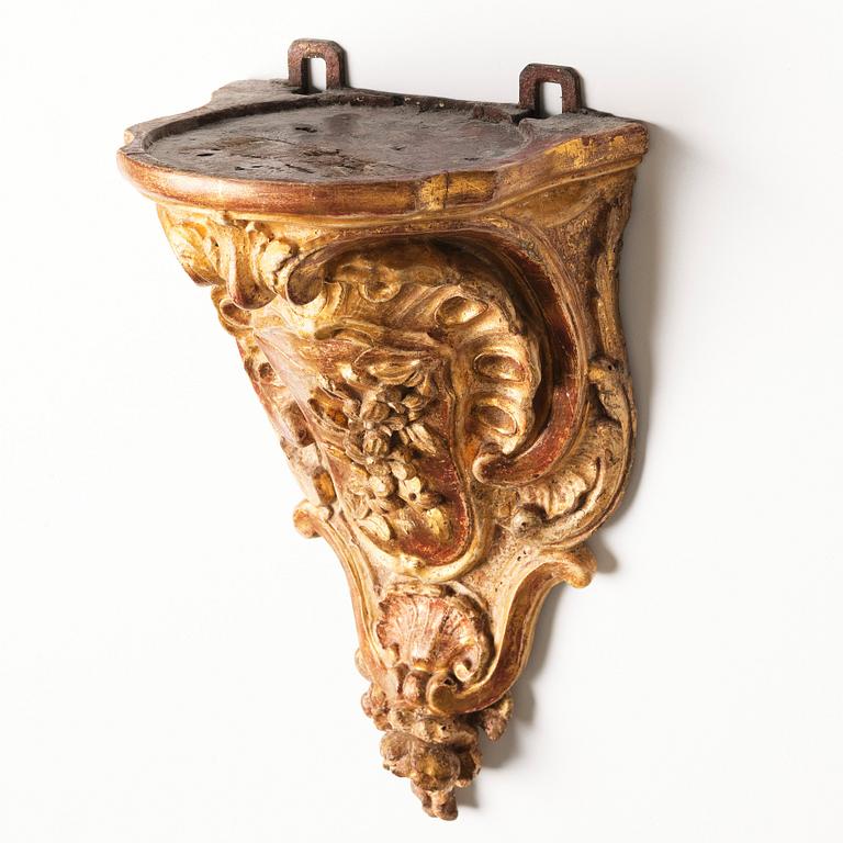 A Swedish Rococo 18th century gilt wood console.
