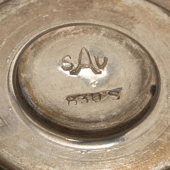 13 pieces of silover for the table, different makers including C.G.Hallberg and GAB, Sweden.