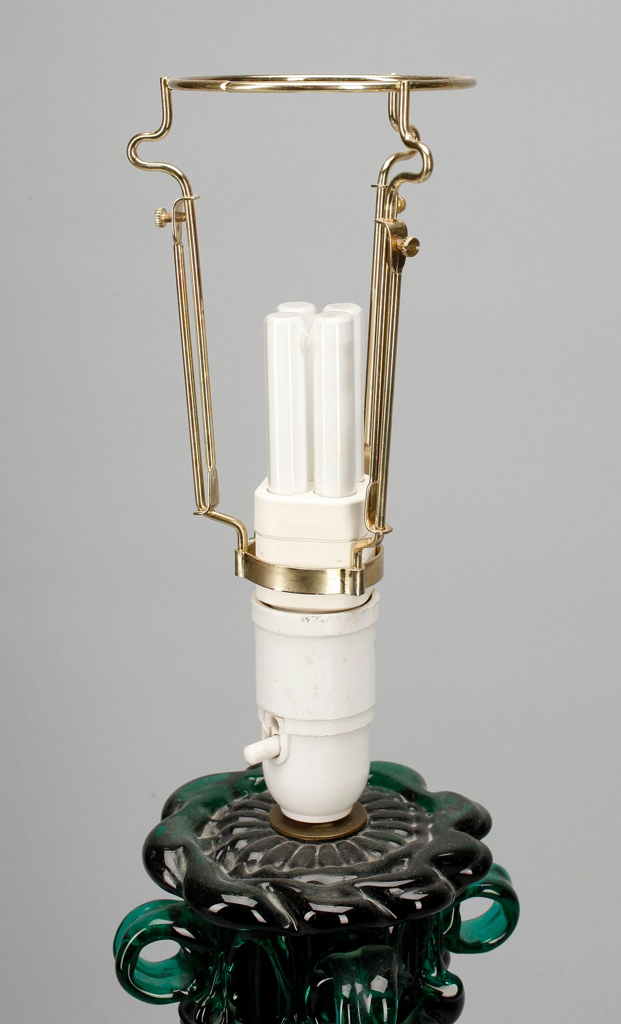 BORDSLAMPA, glas, Murano, 1900-talets andra hälft.