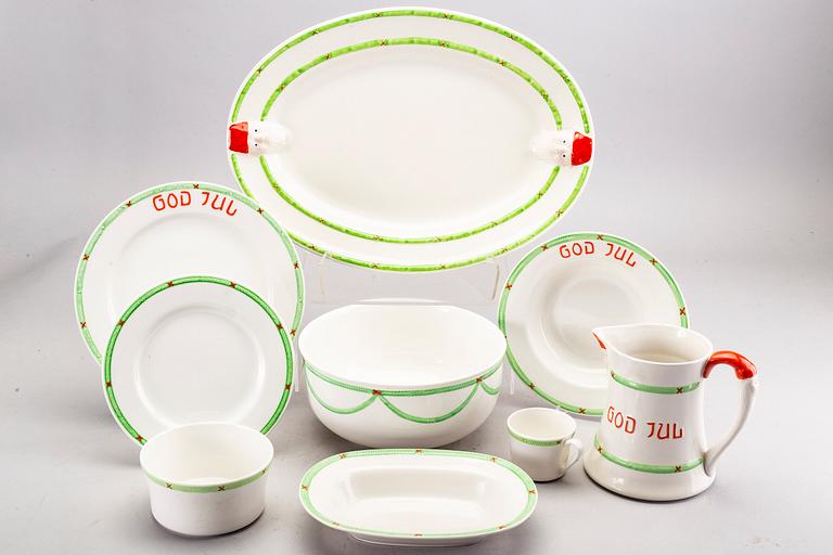 JULSERVIS,  37  delar, porslin, "God Jul", Gustavsberg.