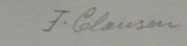 FRANCISKA CLAUSEN, färgseriegrafi. Sign och numr 106/199.