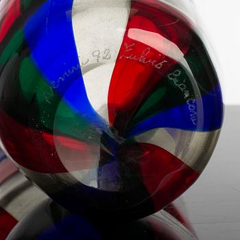 A "Pezzato" vase by Fulvio Bianconi for Venini, Murano 1992.