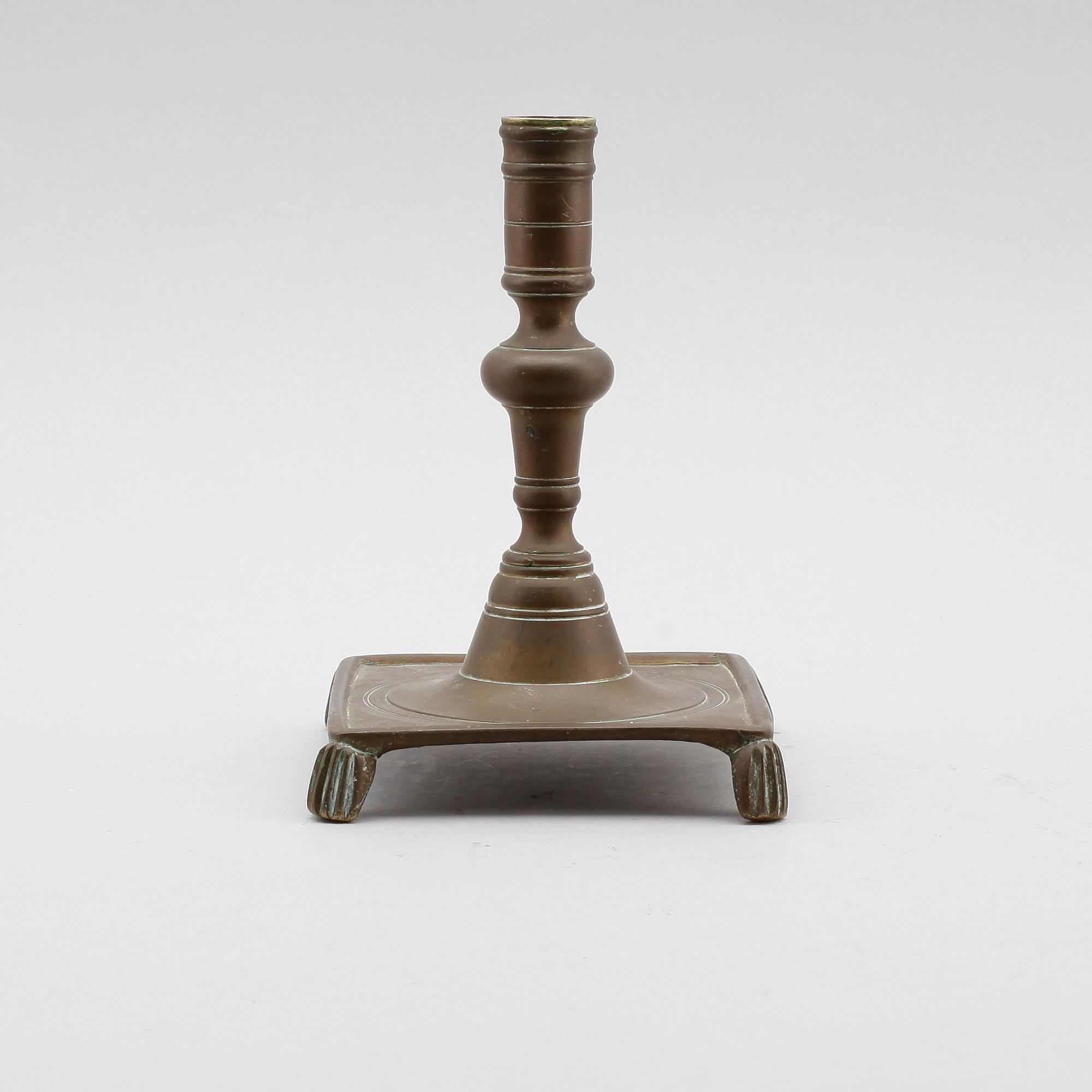 LJUSSTAKE, mässing, 1600-tal.