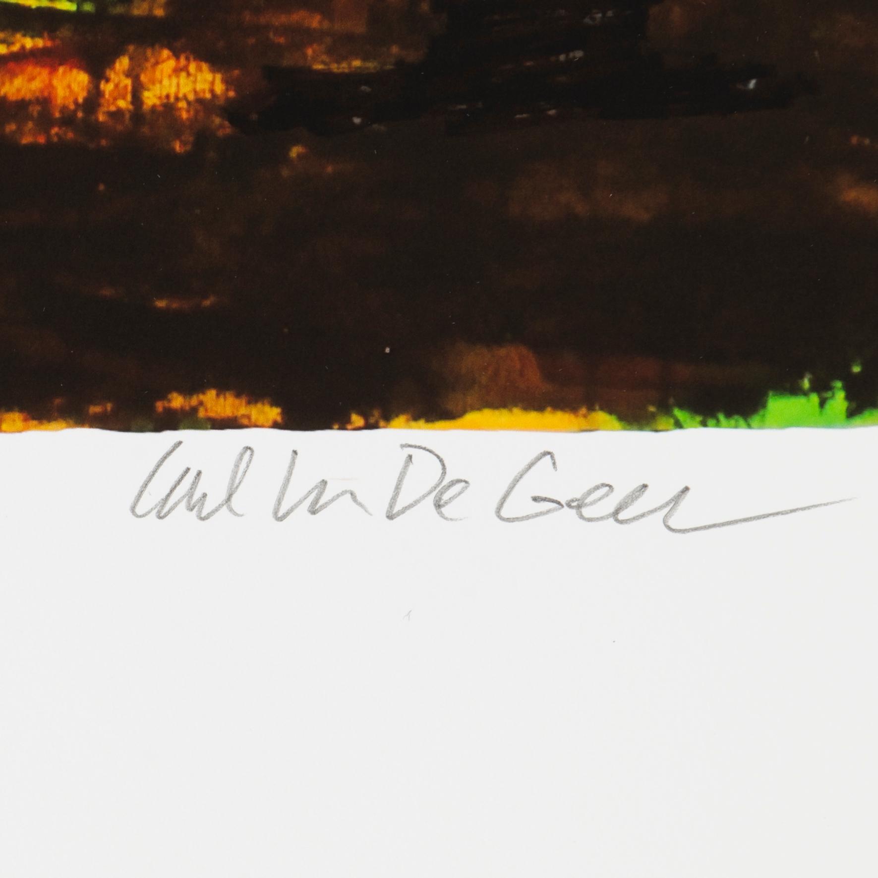 Carl Johan De Geer, färglitografi, signerad 20/20.