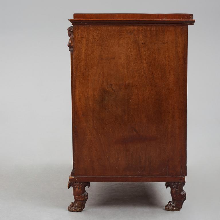 A late Gustavian mahogany and ormolu-mounted writing commode attributed to J.F. Wejssenburg (master 1795-1837).