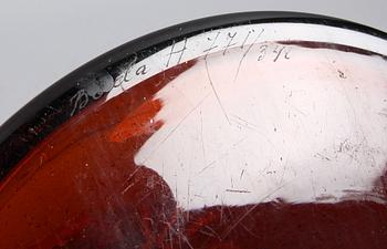 BORDSLAMPA, glas, Erik Höglund, Boda.