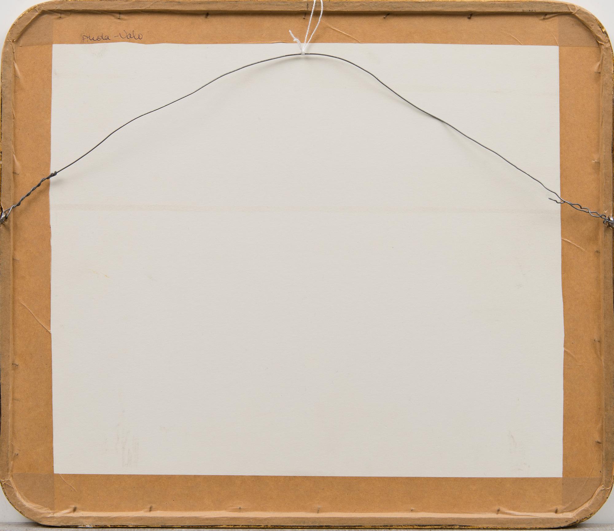 ALEKSANTERI AHOLA-VALO, linoleum cut in colours, signed and dated -40.