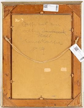 ERNST KOLBE, oil on panel, signed E kolbe and dated 1929 on verso.