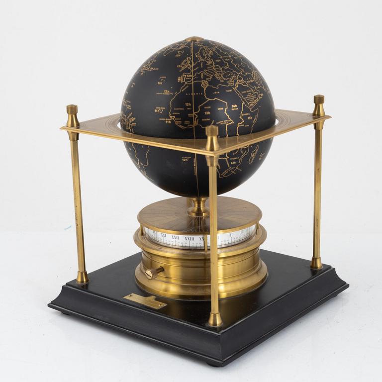 Desk clock, "Globe clock", Imhof, Swiss Royal Geographical Society.