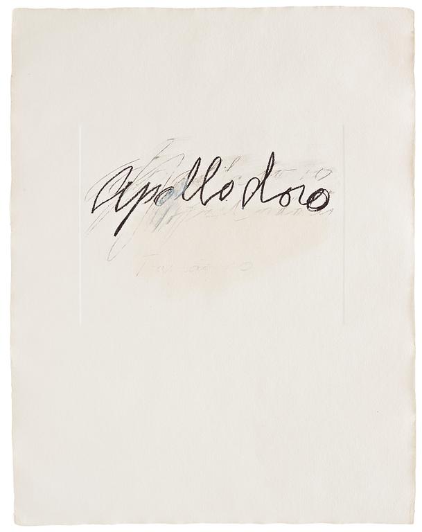 Cy Twombly, "Apollodoro" from "Six Latin Writers and Poets".