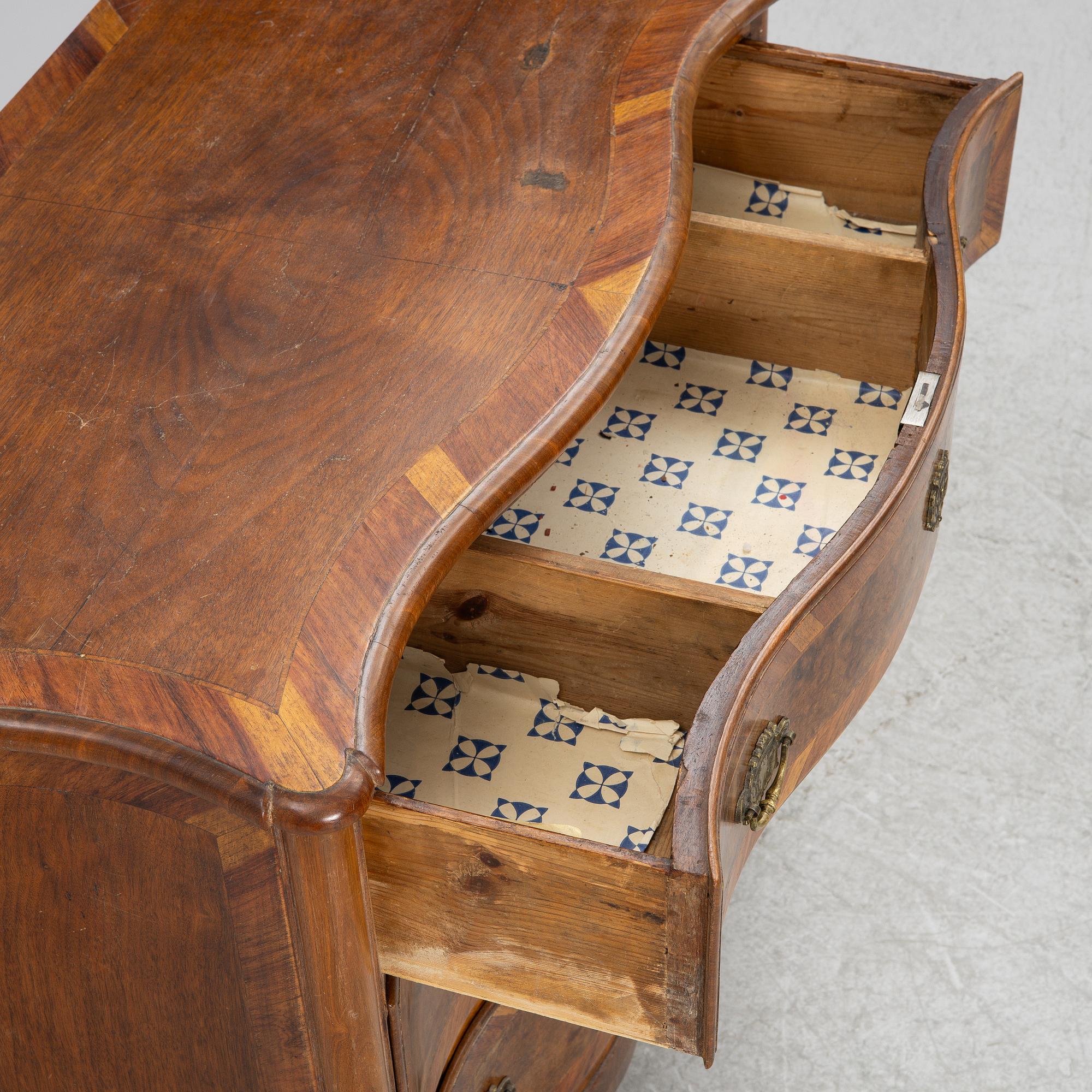 Byrå, senbarockstil, 1800-talets slut.