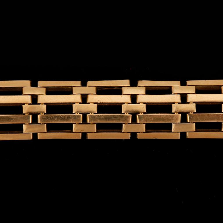 ARMBAND, guld 18K, svenska importstämplar. 1900-tal. Vikt ca 22 gram.