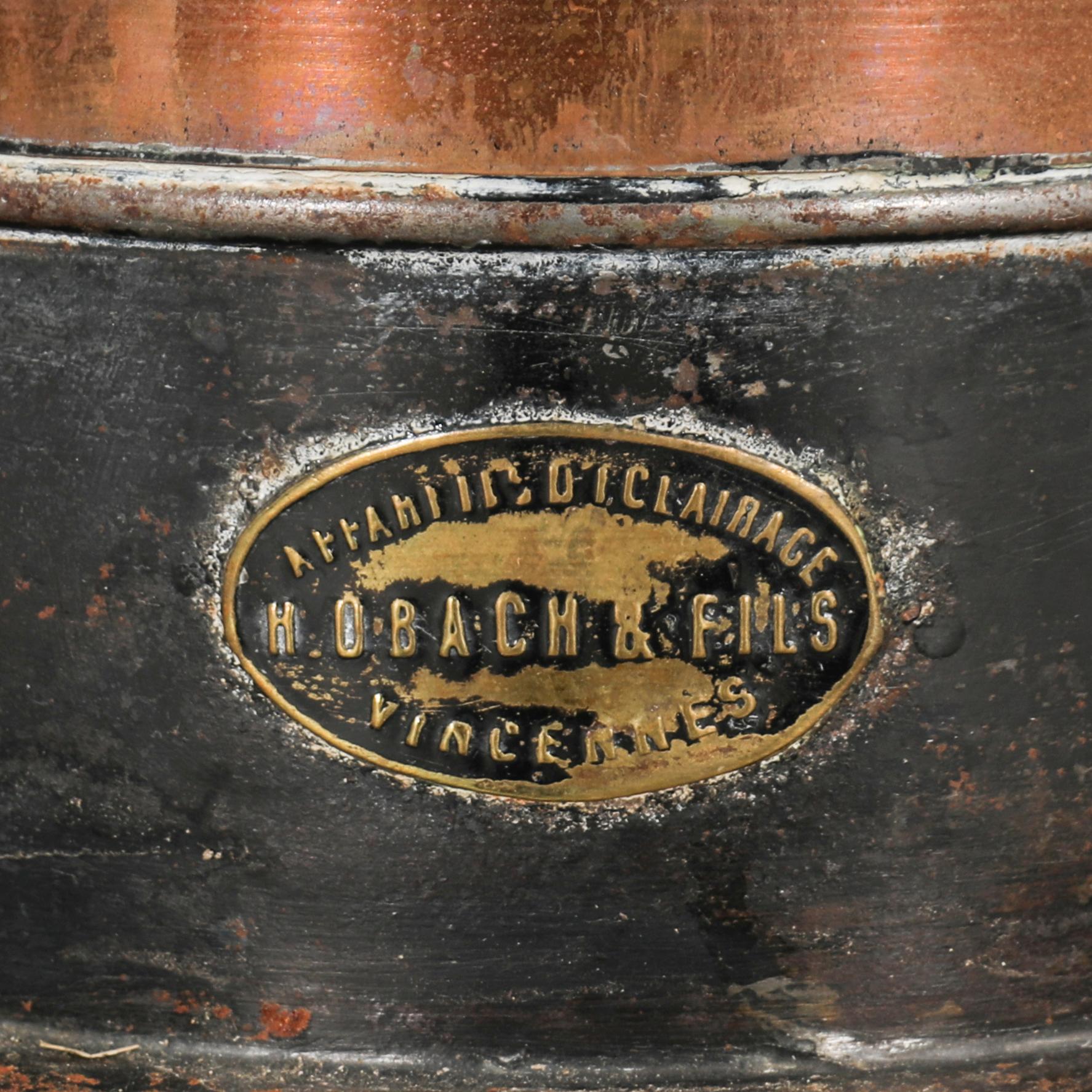 A Mobach & fils copper lantern around 1900.