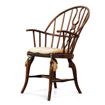 Uno Åhrén, attributed to, a stained birch armchair, for Gemla Diö, Sweden ca 1927.