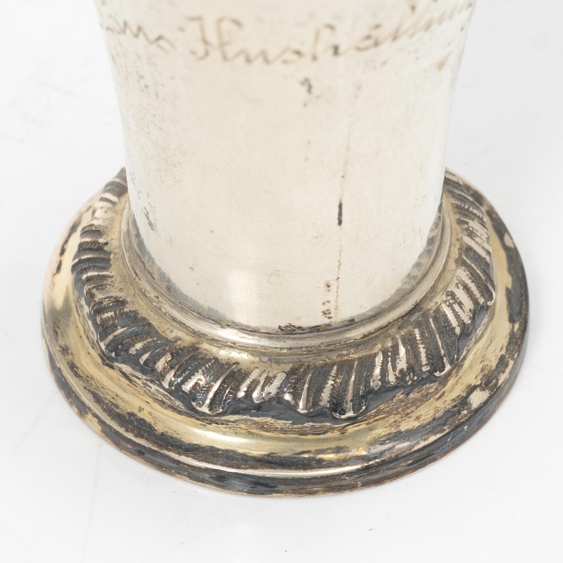 Twelve Swedish silver beakers, mark of KG Markströms, Uppsala 1901-1909.