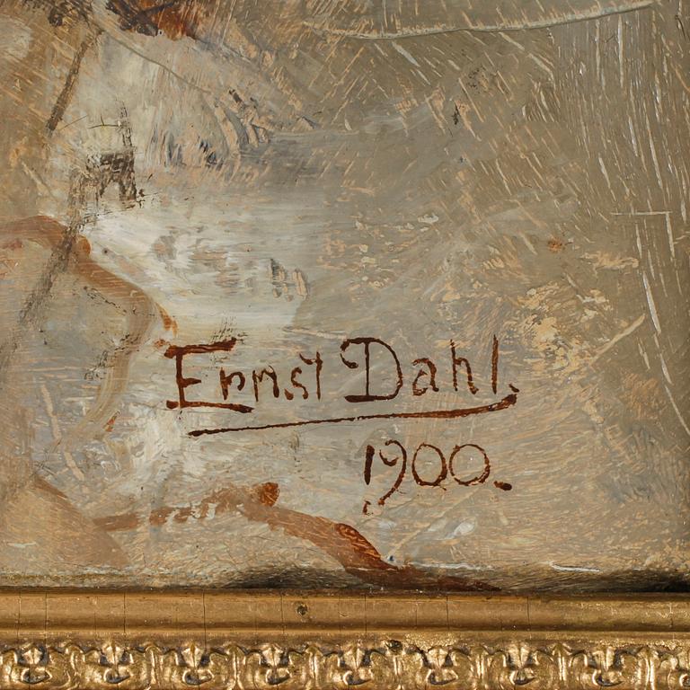 ERNST DAHL, olja på duk, signerad, daterad 1900.