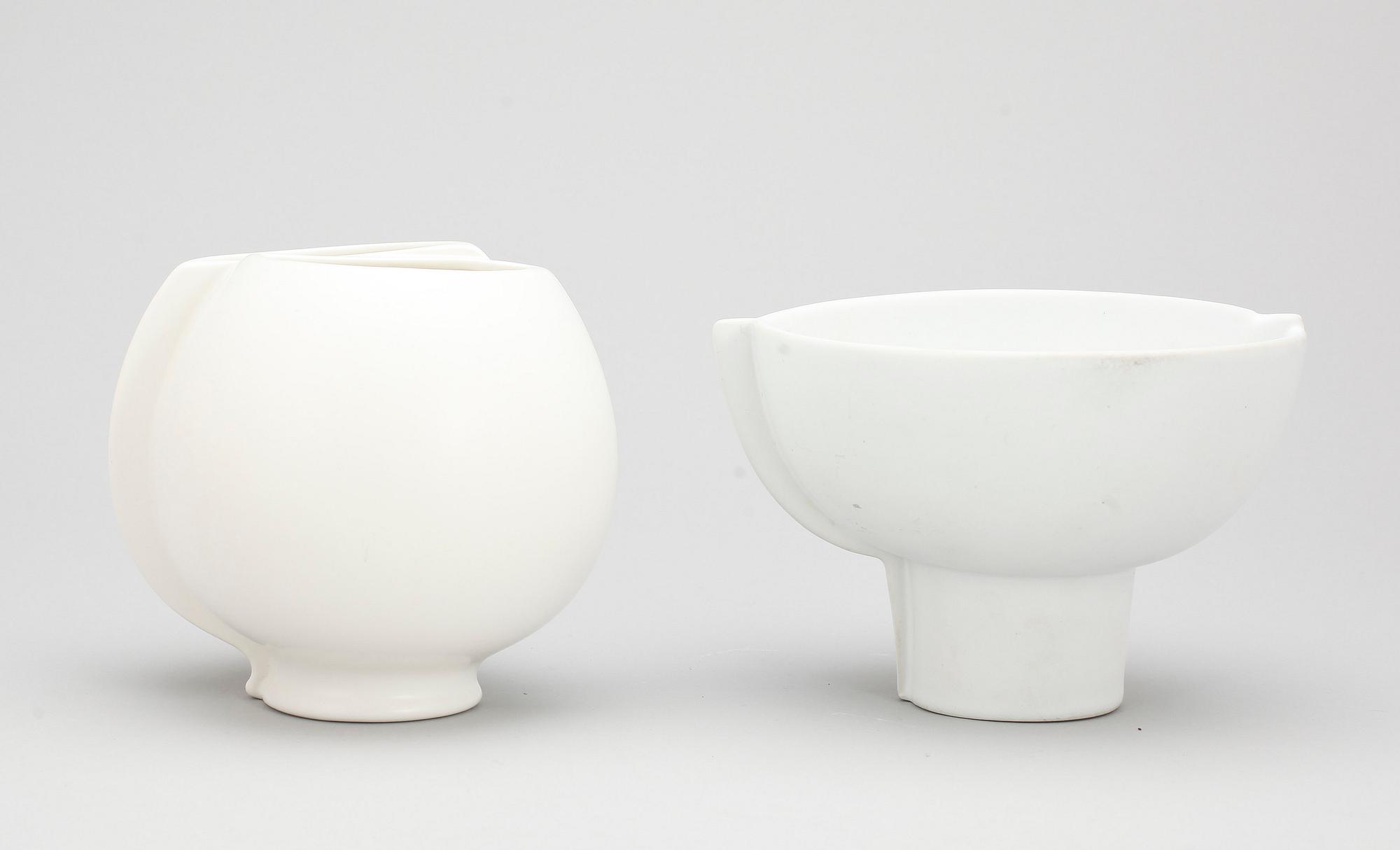 VAS och SKÅL, stengods, "Surrea", Wilhelm Kåge, Gustavsberg.