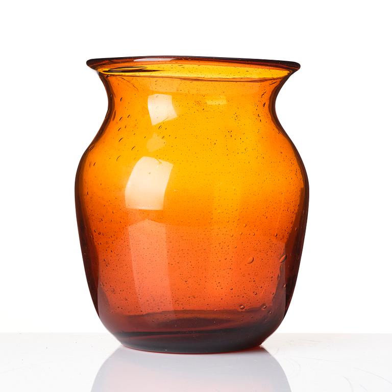 Erik Höglund, a large glass vase, Boda.