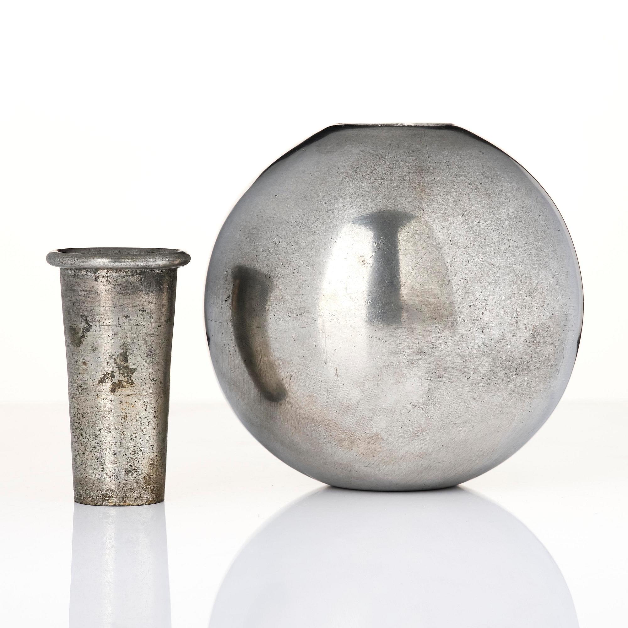 Nils Fougstedt, a pewter vase model A 1477, Firma Svenskt Tenn, Stockholm, 1932.