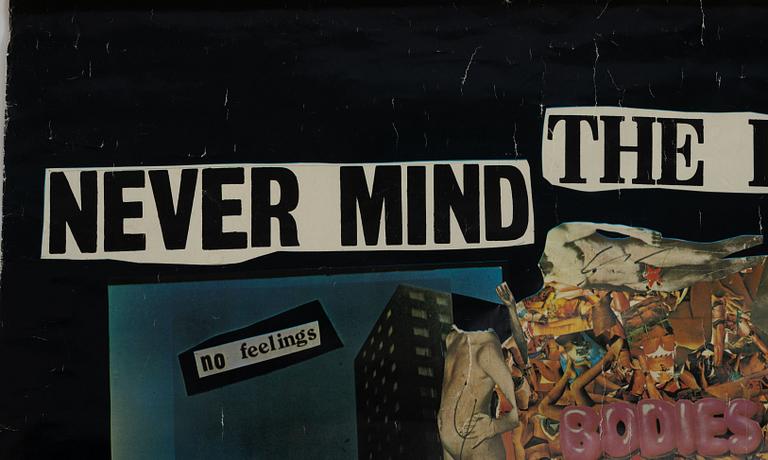 John Varnom & Jamie Reid, poster, "Never Mind The Bollocks Here’s The Sex Pistols", Virgin Records Ltd, 1977.